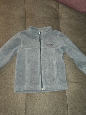 Columbia Kids Grey-Blue Full-Zip Fleece Jacket